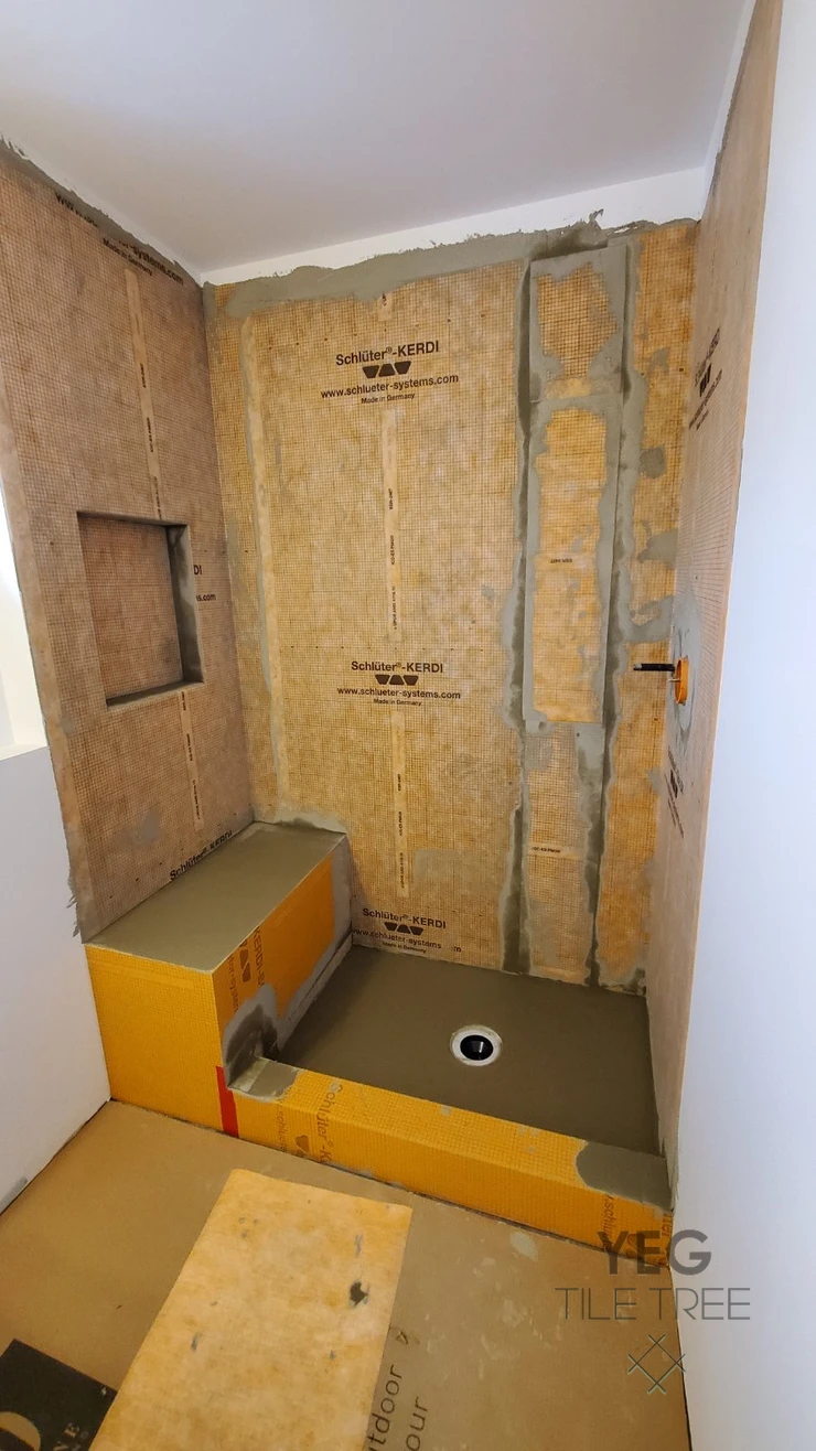 Demolition and prep - bathroom tile installation